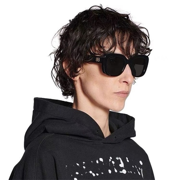 Balenciaga Accessories - Balenciaga BB0295SK Sunglasses Black Frame gold metal Unisex